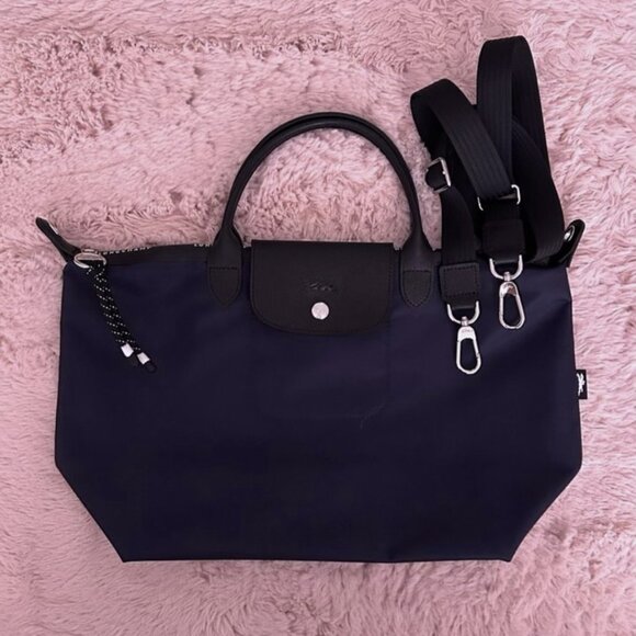 Longchamp Le Pliage Energy in Navy Blue Tote Bag Size L - Picture 2 of 5